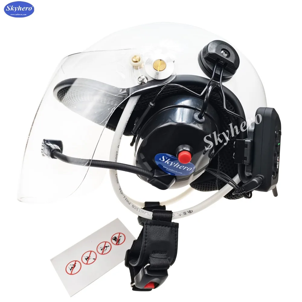 Bluetooth Noise Reduction Paramotor Helmet, High Noise Cancel Headset, Close to the Ear, Fiber Glass, PPG Helmet