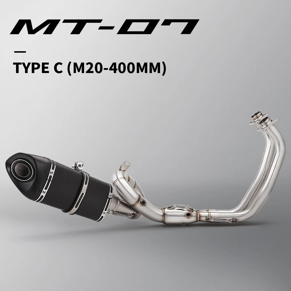 Complete uitlaatsysteem voor MT07 XSR700, complete pijpset 2015-2024