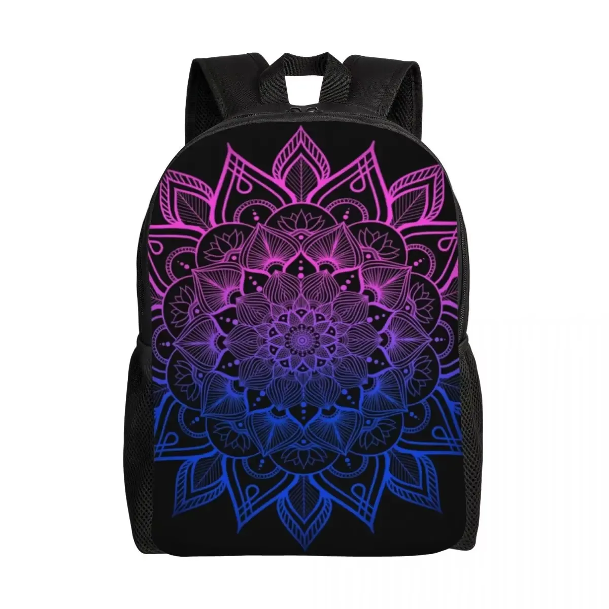 

Custom Flower Of Life In Lotus Mandala Travel Backpack Men Women School Laptop Bookbag College Student Daypack Bags