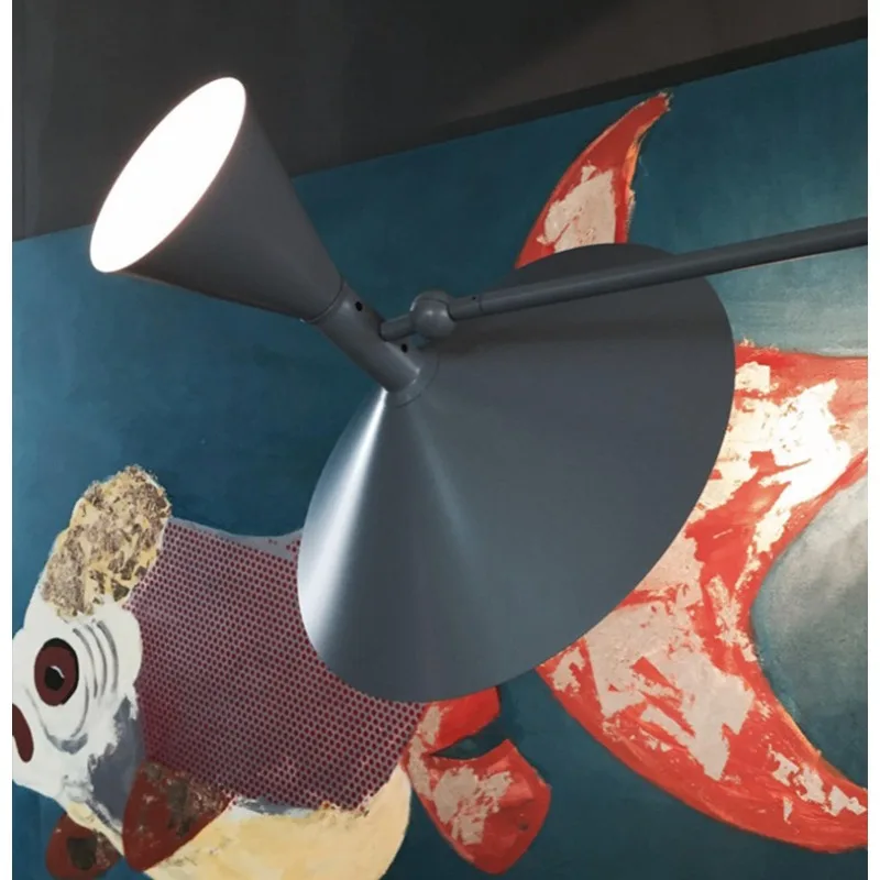 Nordic Retro Long Pole Rocker Arm Wall Lamp Living Dining Room Wall Scone Kitchen Bar Counter Rotatable Bedroom Study Lighting