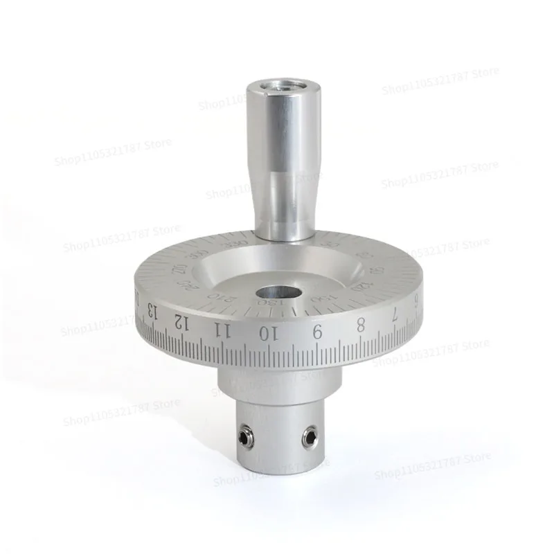 Silver Metal Laser Scale Manual Hand Wheel Slide Table Machine Tool Special Hand Wheel Handle Inner Hole 8/10/12 Mm
