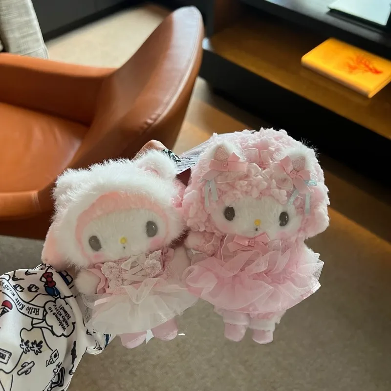 New Dreamy Ballet My Sweet Piano Anniversary Plush Keychain cute Anime Kuromi  Melody Wish Me Mell toy Small Pendant Accessories