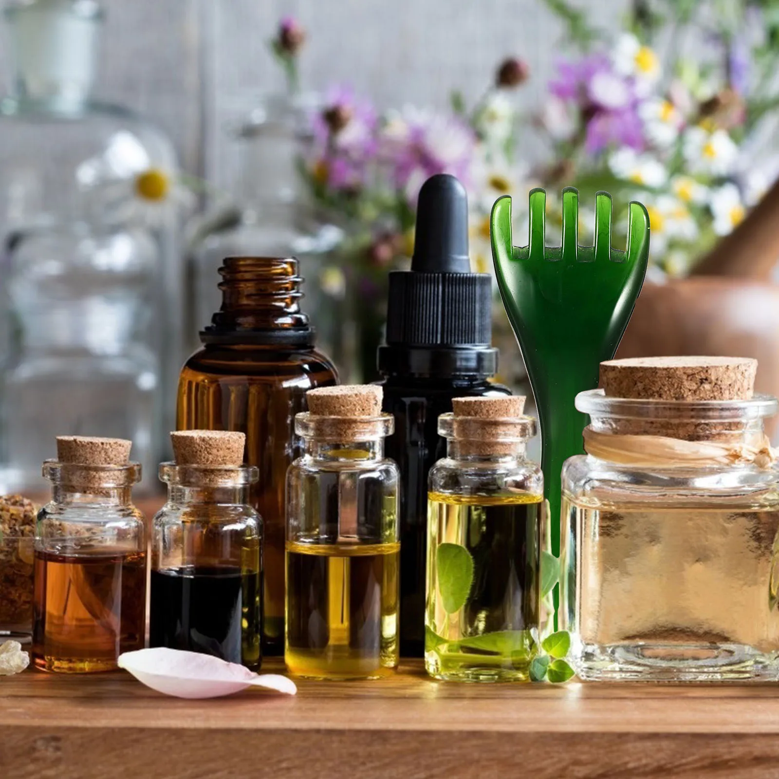 

Five-claw Massager Beeswax Comb High-quality Resin Smooth Durable Environmental Hand-carved Natural Shape Scalp Massage