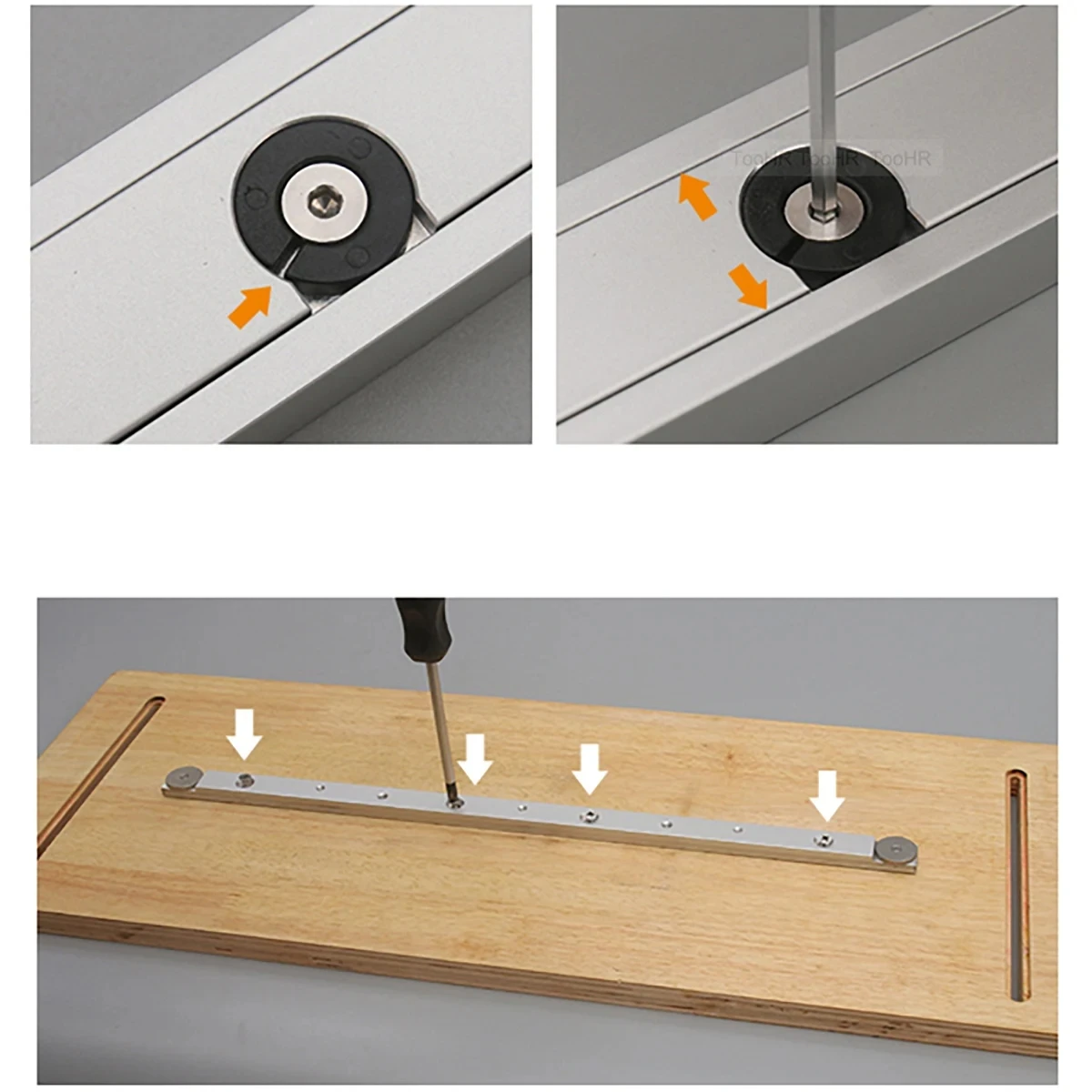 Obróbka drewna Aluminiowa prowadnica ukośna Suwak Szyna жолоба T-track Szczelina stołowa Piła stołowa Router Gauge Pręt Stolarz Narzędzie do majsterkowania