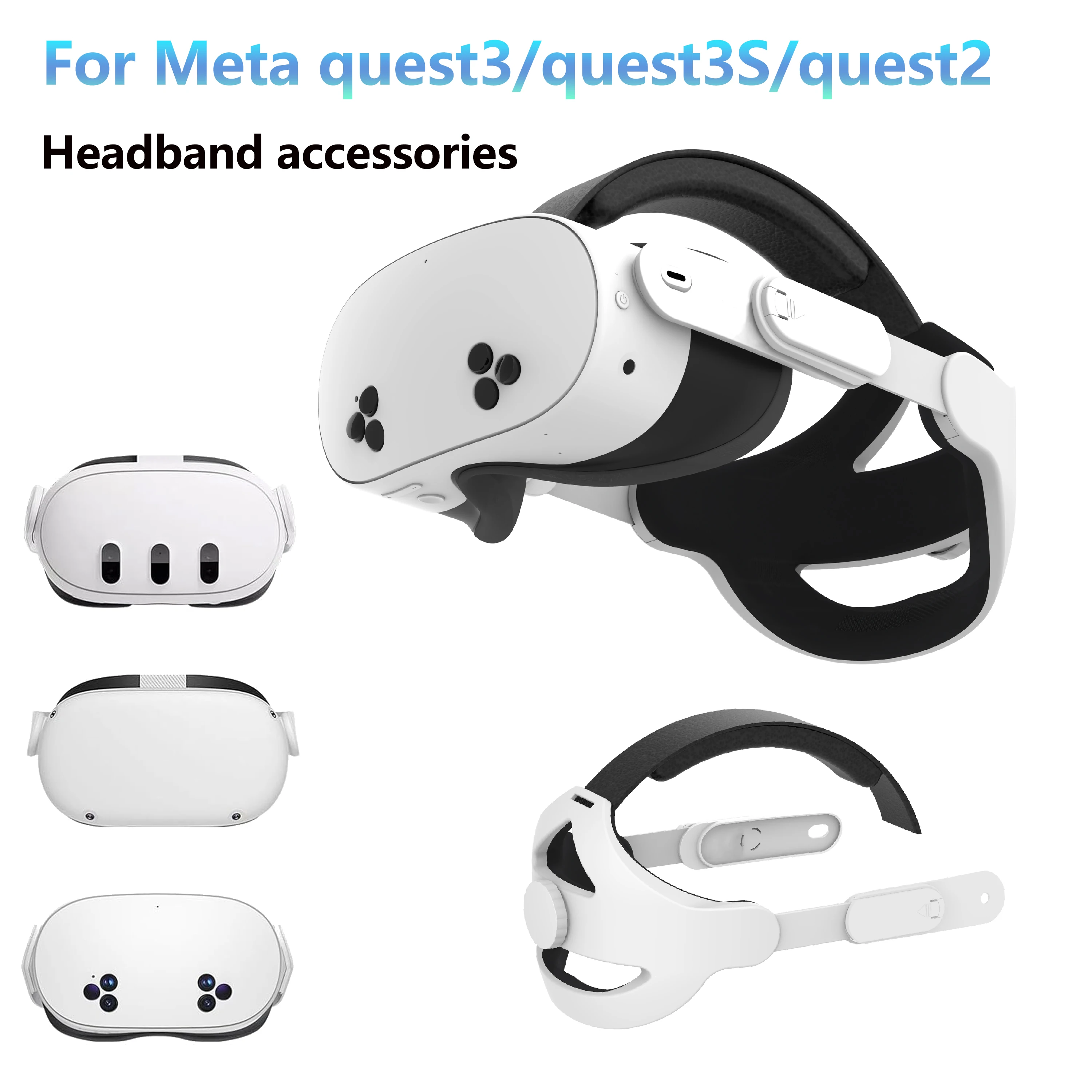 Correa para la cabeza Elite compatible con Meta Quest 2/Quest 3/Quest 3S, ajustable para un alivio de presión cómodo