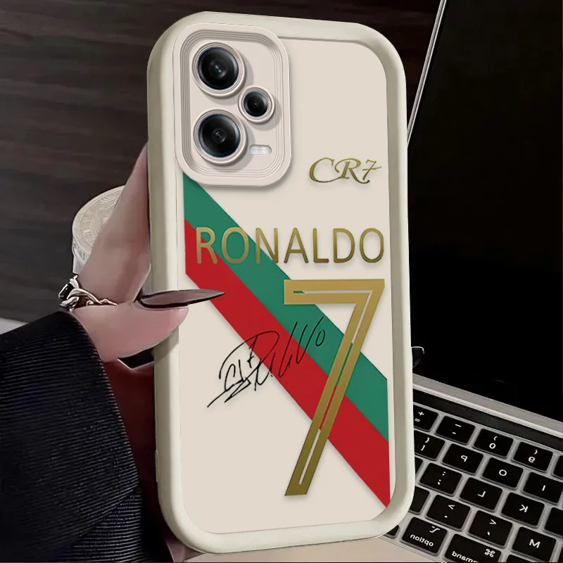 M-messi C-cR7-R-Ronaldos حافظة ناعمة لهاتف Xiaomi Redmi Note 13 14 12 11 Pro Plus 5G 12S 11S 10s 10 9 Redmi 14C 13C 12C 12 4G A3 A3X