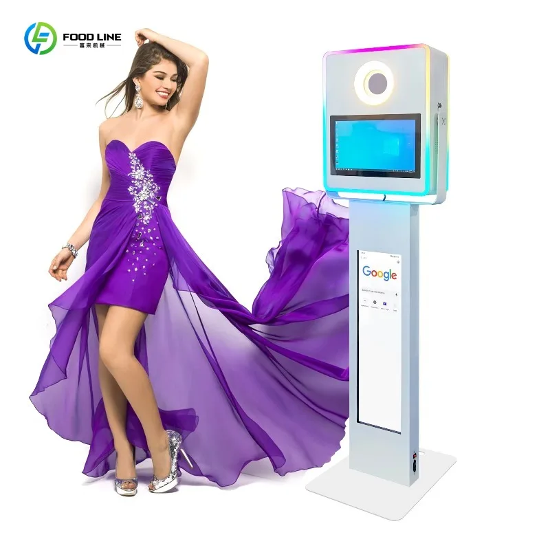 

Customized 15.6inch LCD Touch Screen Newest Metal DSLR Selfie Photo Booth Kiosk