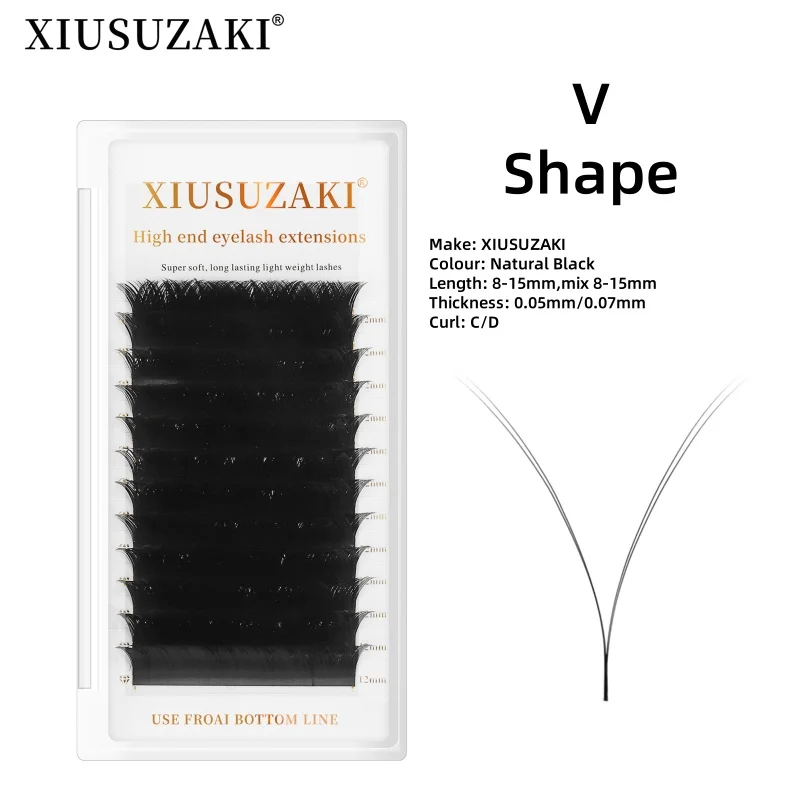 Makeup V Shape Auto-Fans Eyelash Extension Volume Lashes mega volume Cílios 0.05/0.07mm Easy-Fas Makeup Mesh Net Cross Lash