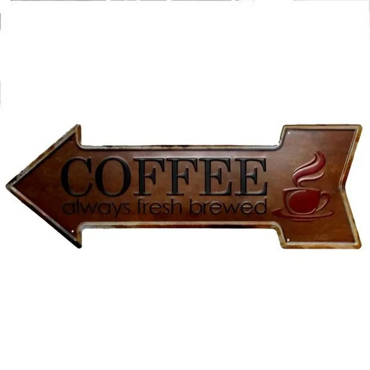 Retro Exit Coffee Lounge Metal Tin Signs Vintage Street Signs Retro Arrow Directional Signage Funny Tin Sign for Wall Decoration