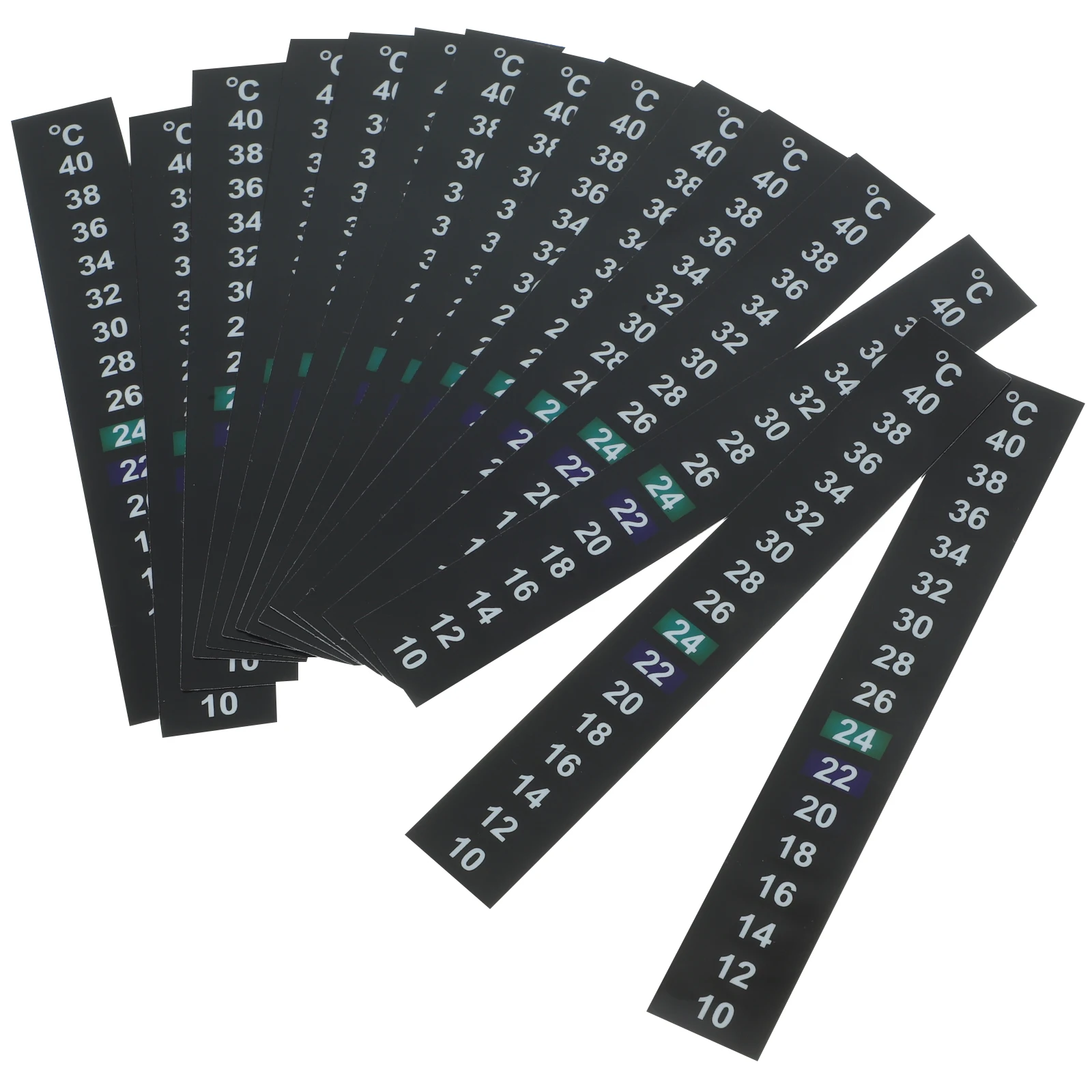 

15 Pcs LCD Thermometer Strip for Aquarium Fish Tank Temperature Measurement Liquid Crystal Material Safe Practical