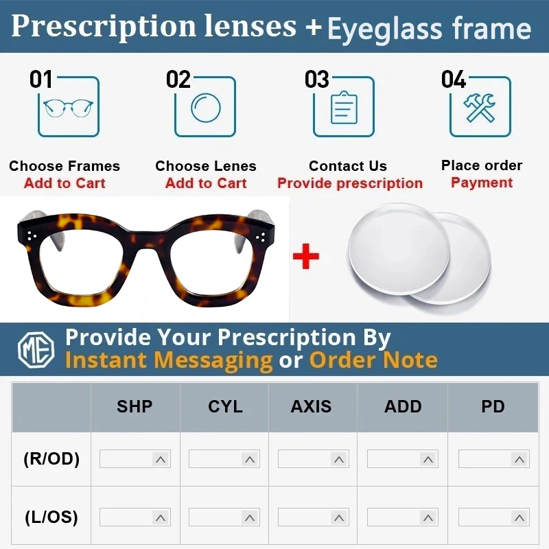 クラシックな厚いフレームのメガネ女性近視読書眼鏡カスタム男性光学処方レトロアセテート眼鏡抗青色光