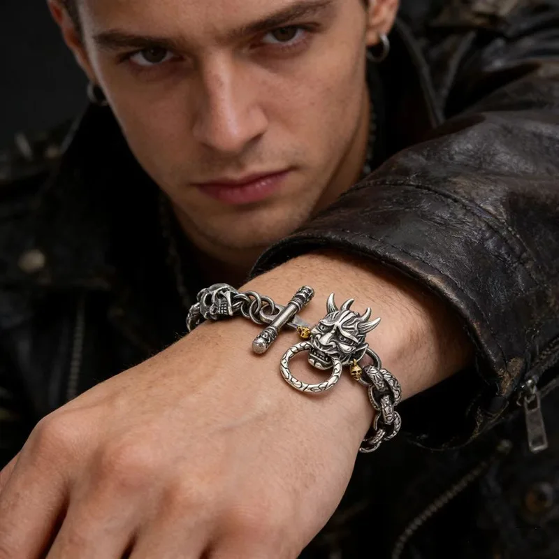 Trendy High-End Hip Hop Bracelet, Fashion Versatile Bangle, Perfect Valentine's Day Gift Jewelry