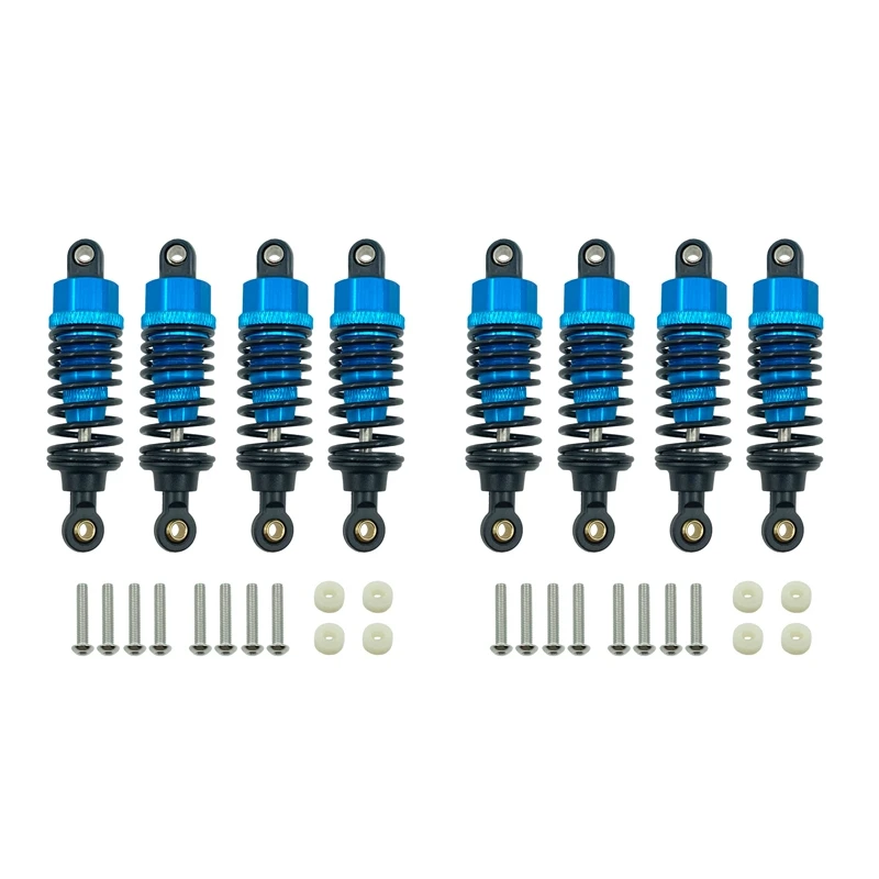 Eco-Friendly-8Pcs Aluminum Alloy Shock Absorbers Damper Set For Tamiya TT-01 TT01 TT-02 TT02 1/10 RC Car Upgrade Parts,Blue