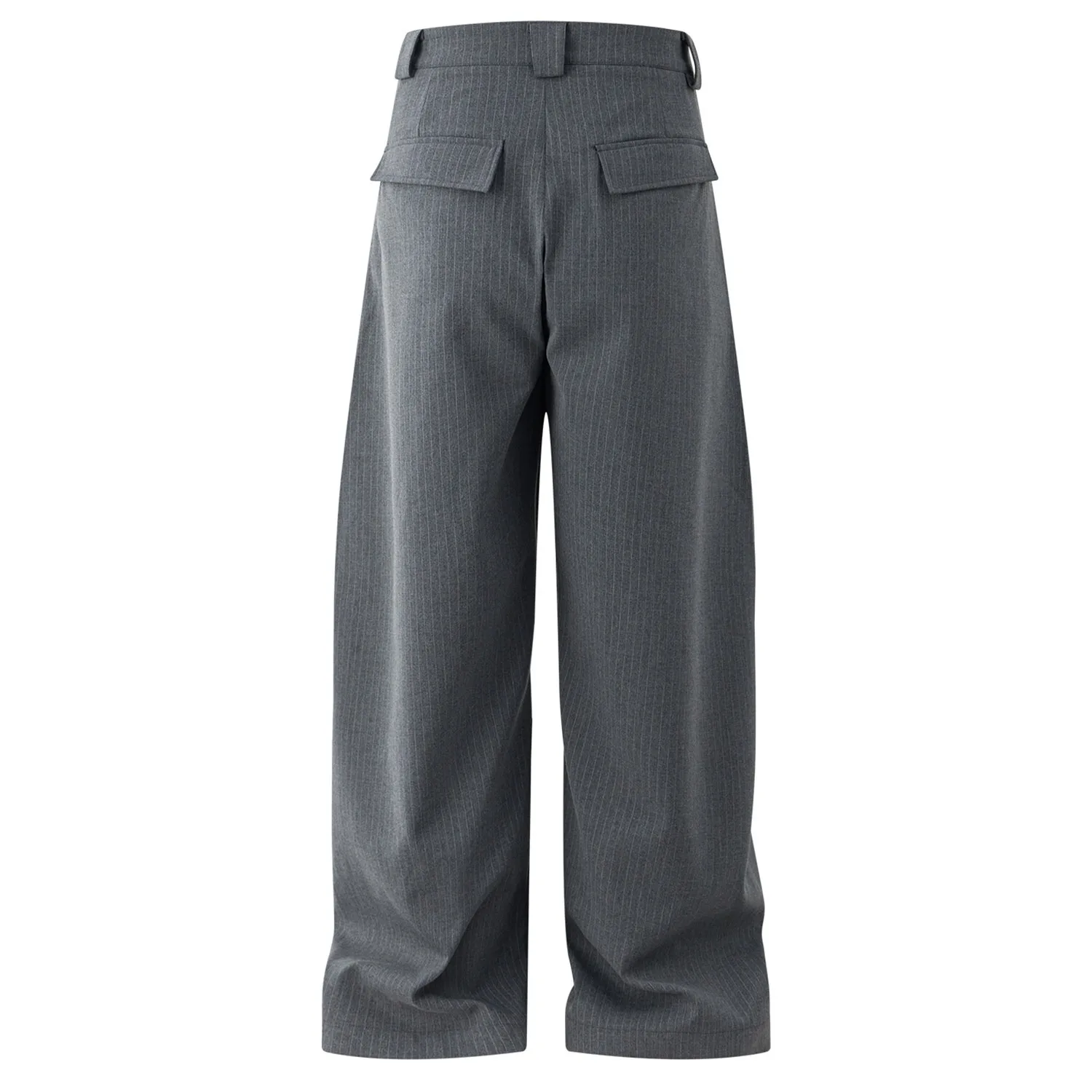 Picture 7: ScrewySurreal Striped Drooping Pleated Three-dimensional Cutting Design for Wide Leg Commuting Trousers and Casual Suit Pants