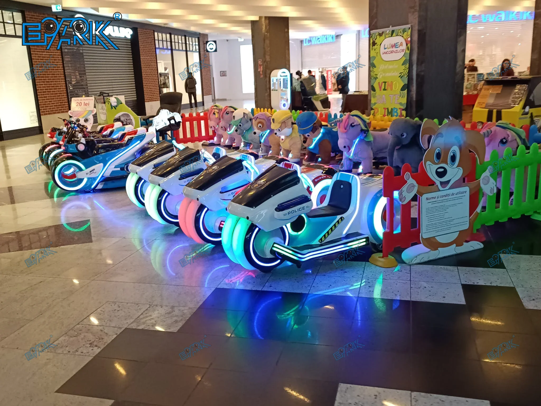 EPARK Nuovo Parco Stalla Per Bambini Affari All'aperto Doppio Giocattolo Elettrico Auto Attrezzature Per Divertimenti Moto Paraurti Auto