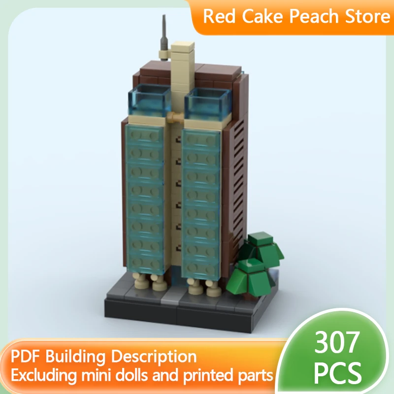 

Модель City Street View MOC, строительные кирпичи, жилое здание, модульная технология, детские праздничные подарки, сборные игрушки, костюм