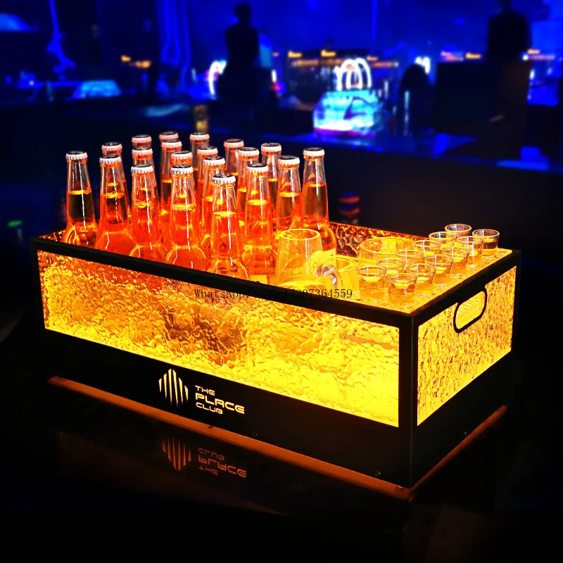 

Новый бар, светящееся ведро для льда, пивная бочка, подстаканник, встроенный большой металлический каркас, ведро для льда для шампанского, каркас для пива