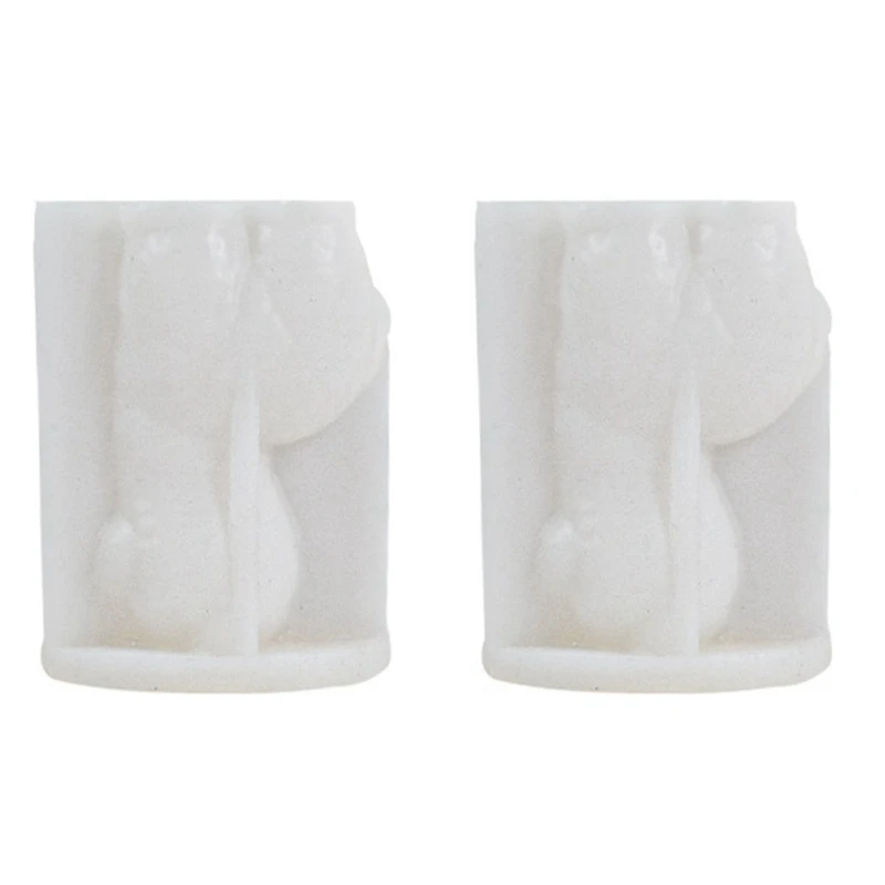 2PCS 3D Alpacas Silicone Candle Mold DIY Cute Animal Scented Candle Soap Craft Gifts Making Resin Plaster Mold