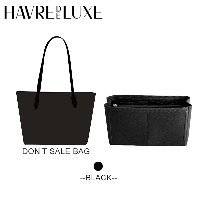 HAVREDELUXE-Bolsa Base Shaper para Coach Tote Bag, fundo preto Pad, Inserir Armazenamento, Forro Saco, Bolsa Organizador, City30