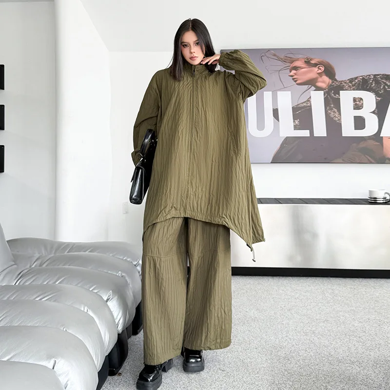 

SuperAen, женские новые модные однотонные рубашки с длинными брюками в европейском и американском стиле 2025 года