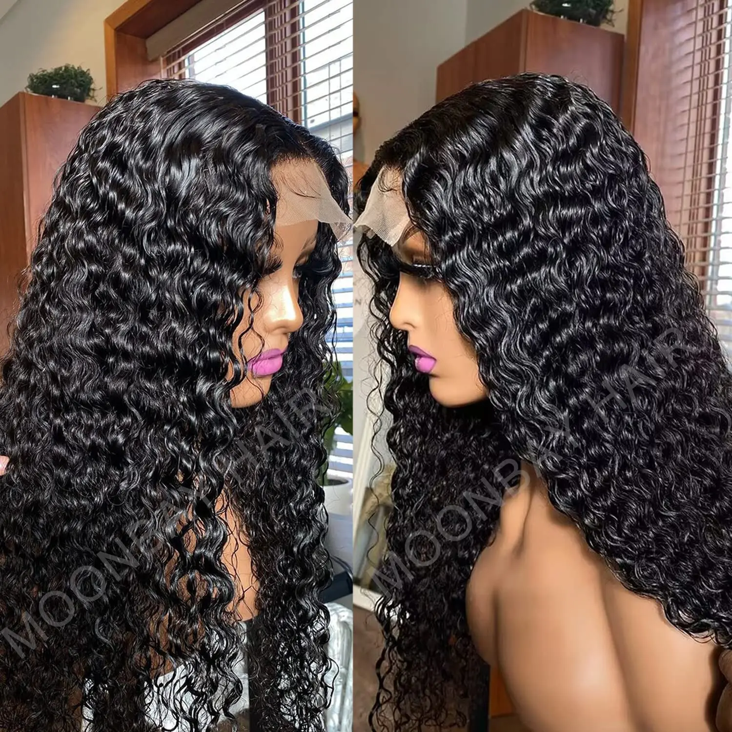 Transparent 13x6 HD Lace Frontal Human Hair Wigs 30 Inch Curly Human Hair Lace Frontal Wigs For Women 13x4 Deep Wave Frontal Wig