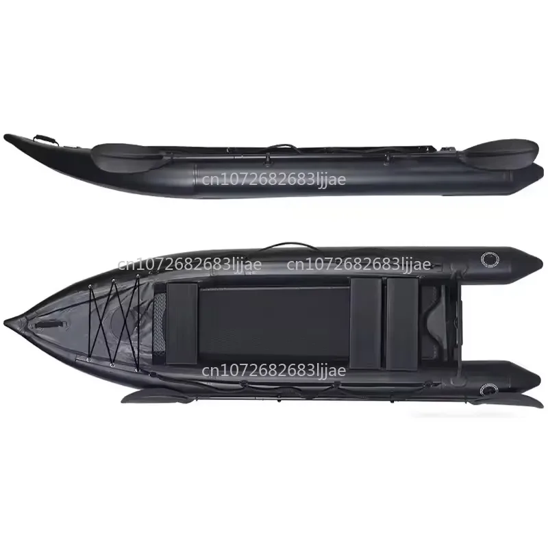 2-Person Inflatable Fishing Kayak w/ Aluminum Oars & Pump - Lightweight PVC Canoe for Lake/River, Durable Portable Watercraft