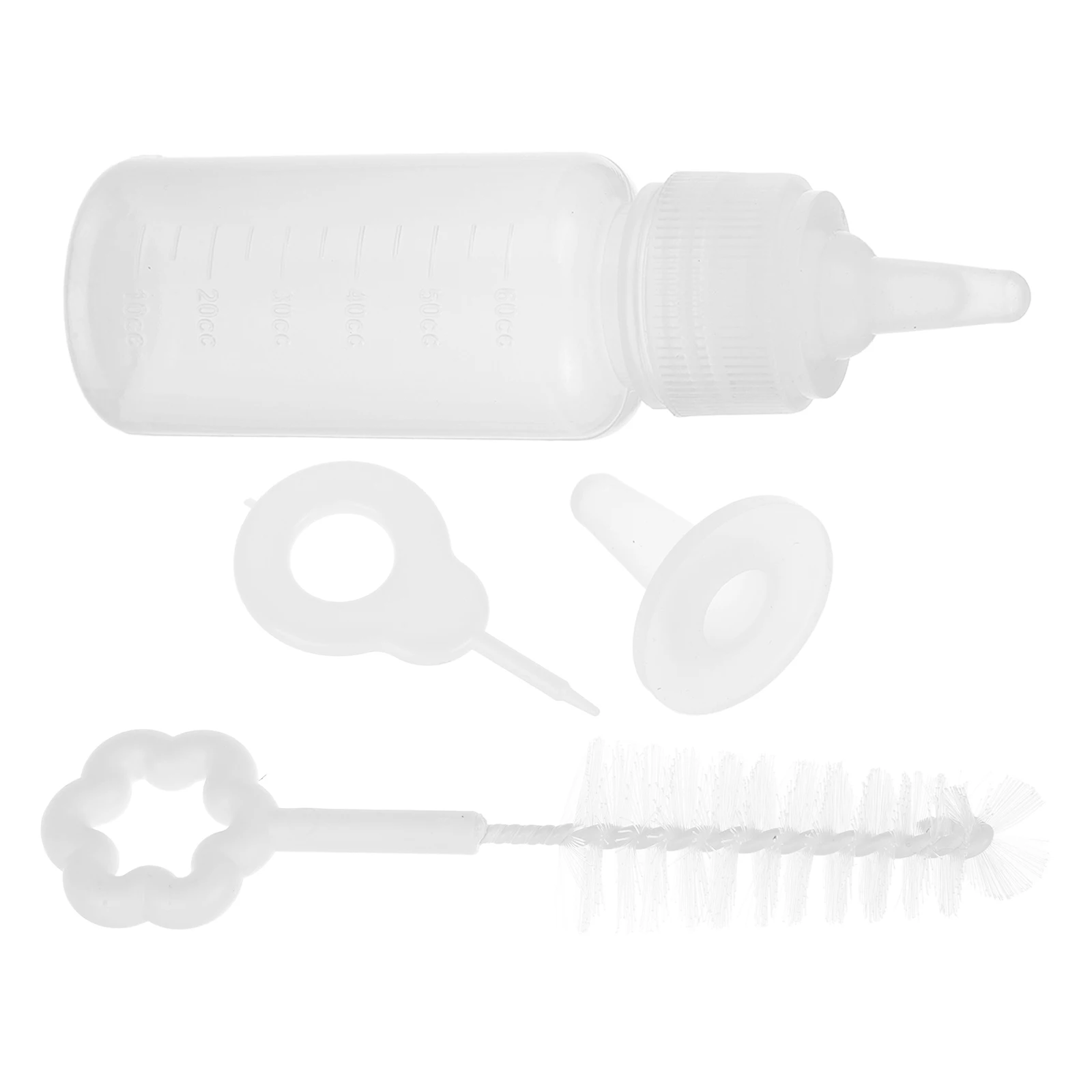 

1 Set Pet Nursing Silicone Puppy Feeding Milk Bottle Lightweight Durable Scale Easy Clean Detachable Dog Feeding Water Bottle