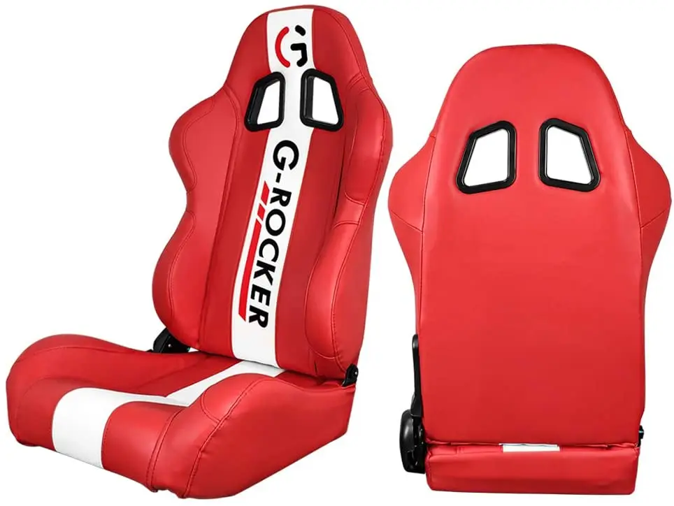 

Универсальные регулируемые гоночные сиденья-ковши из красной ПВХ-замши (47 дюймов) для автосимуляторов и игровых кресел