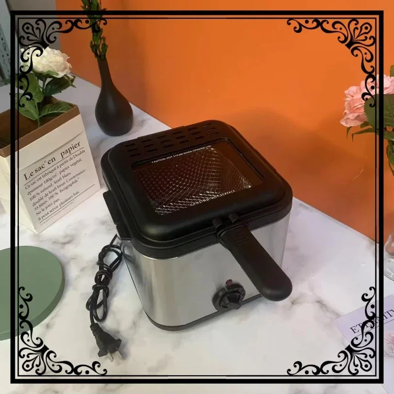 

Household Electric Fryer Large Capacity Fried Chicken and French Fries Electric Fryer Snack Stainless Steel Fryer