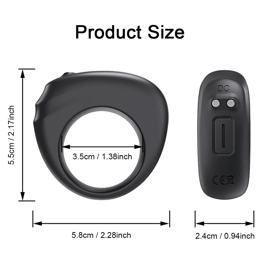penisring mit zähler Men Only - Dildo mit Penisring - Schwarz main image 1