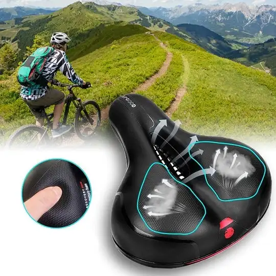 Road Bike Saddle Men Women Thicken MTB Saddle-Cycling Rainproof PU Surface Soft Memory Sponge Shockproof Bike Seat