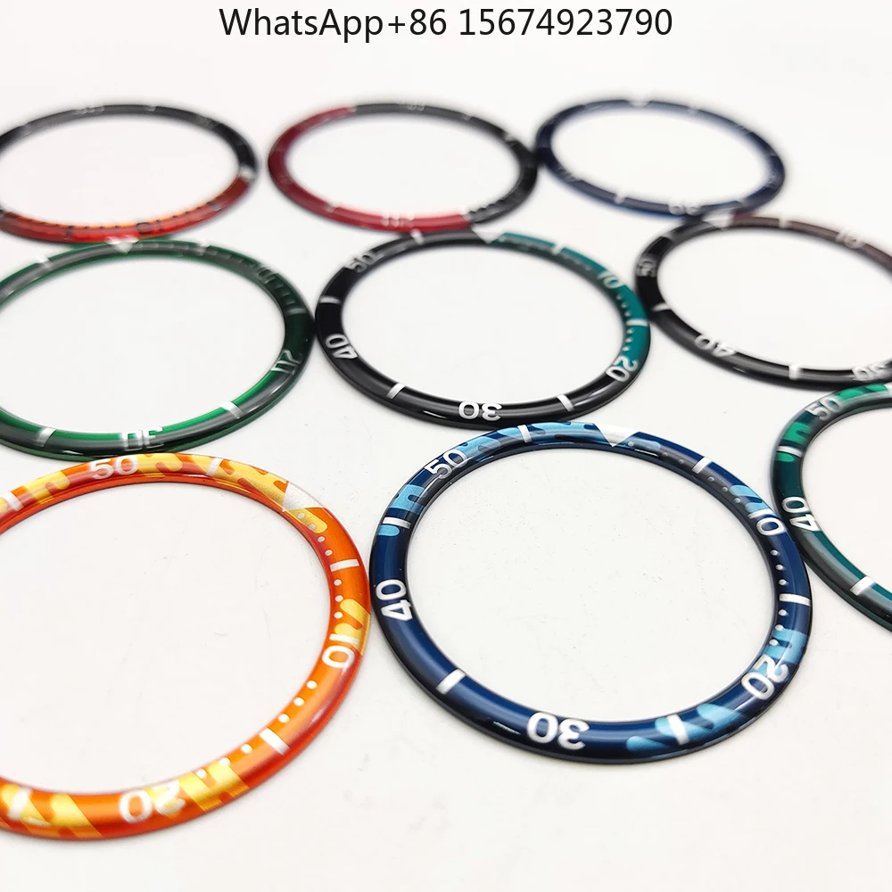 39MM watch bezel, suitable for Seiko case outer ring, watch parts replacement, resin ring.