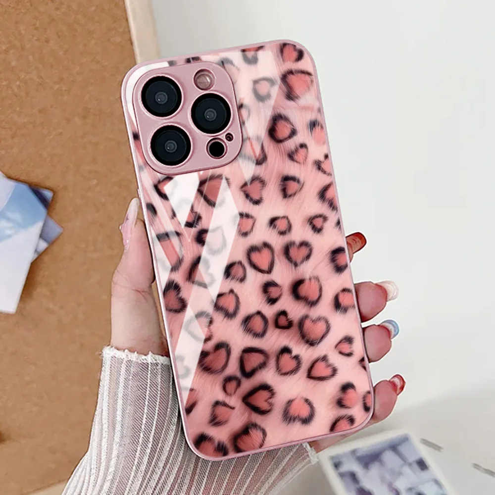 

Leopard Print Phone Case For iPhone 17 Pro Case iPhone 11 16 16E 13 15 12 14 Pro Max 7 8 Plus XR SE Tempered Glass Back Cover