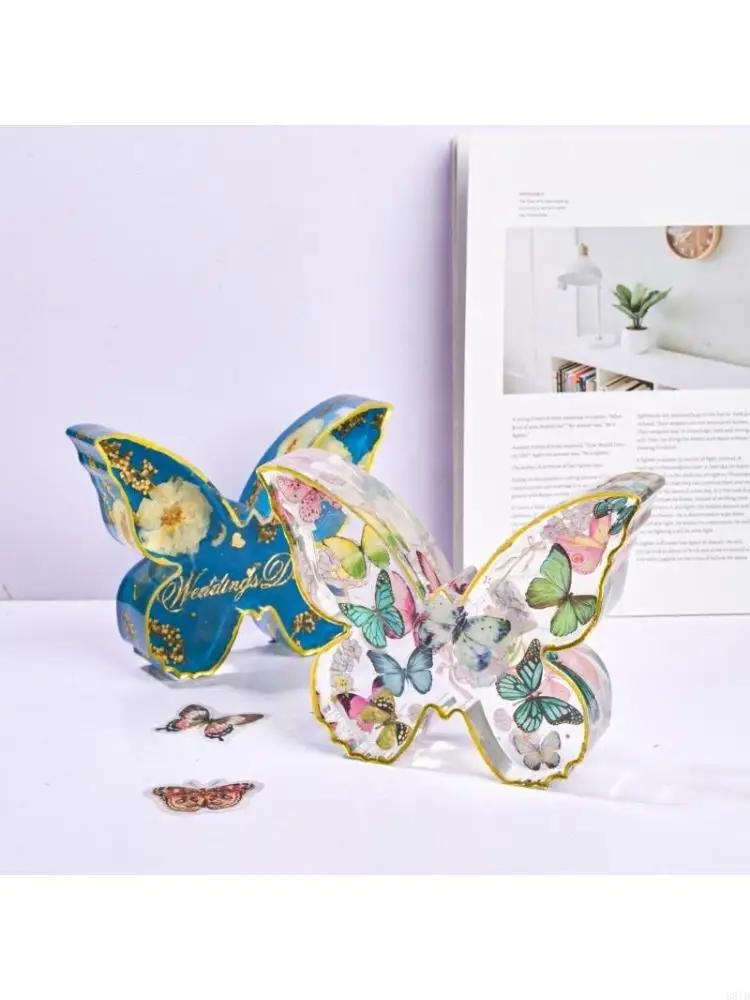 Flexible Silicone Butterfly Mold for Epoxy Resin Large 3D Butterfly Crafting Molds for Bookends and Home Ornament