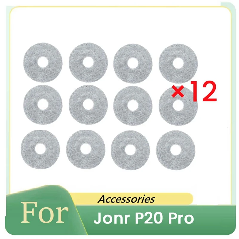 

A52Q-12 Pcs Cleaning Rag For Jonr P20 Pro Robot Vacuum Cleaner Parts Replacement