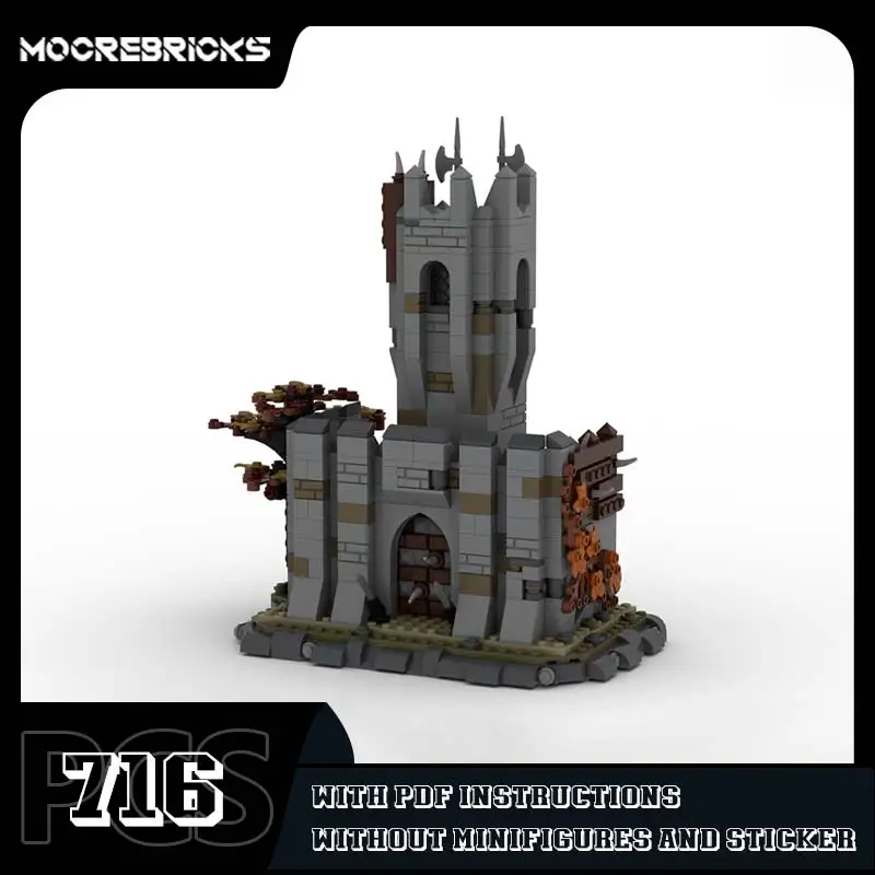 

Medieval Ancient Architecture MOC-194049 Building Blocks Popular Castle Models Bricks Assembly Toys Children's Birthday Gifts