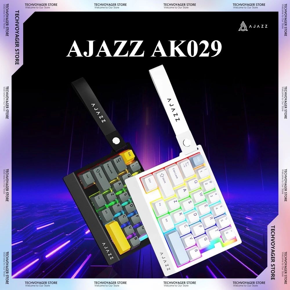 

AJAZZ AK029 Магнитный переключатель Механическая клавиатура с возможностью горячей замены левой руки Компактная проводная мини-игровая клавиатура на заказ ПК FPS Подарки для киберспорта