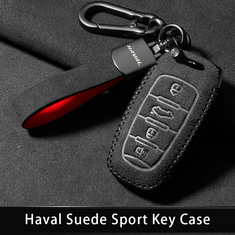 High-quality Fashion Sports Suede Key Case For Haval Jolion H6 H9 2022 H7 H4 F5 F7X F7H H2S GMW Dargo Auto Styling Accessories