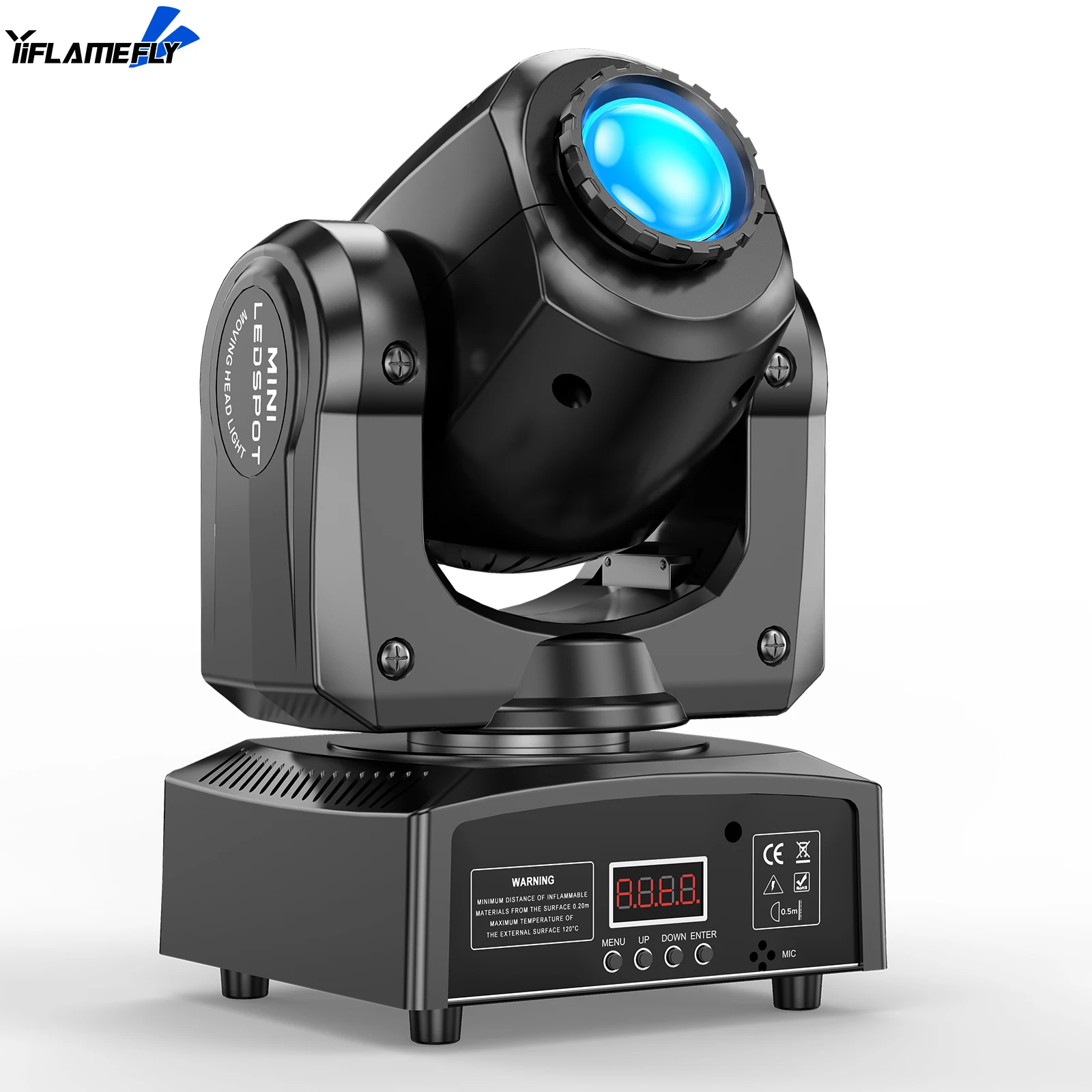

Yiflamefly 80 Вт RGBW светодиодный черный сценический светильник Gobo Beam с подвижной головкой DMX512 9/11CH для DJ Party Disco Wedding Concert Club KTV