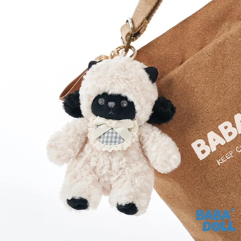 

Плюшевый брелок-подвеска BABA DOLL в виде милого пушистого ягненка, мягкий меховой аксессуар для сумки, подарок для детей и друзей