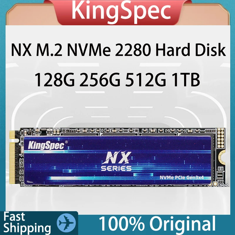 Original KingSpec Hard Disk M.2 NVMe 128GB 256GB 512GB 1TB SSD PCIE NVMe 2280 Custom Disk Internal Hard Drive for Laptop PC