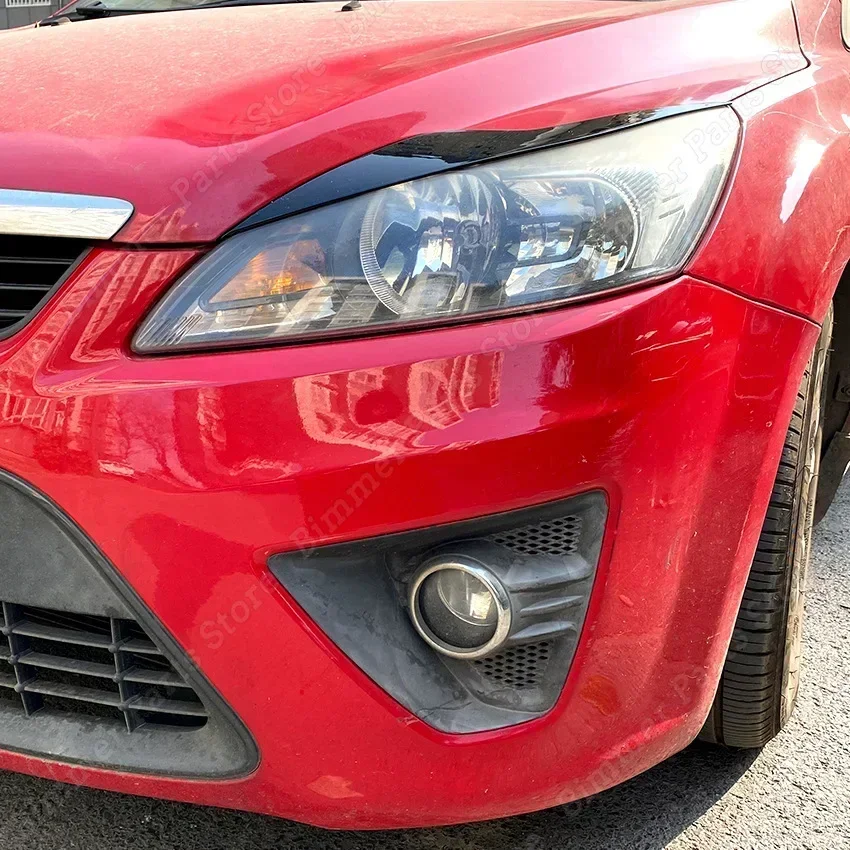 Car Exterior Accessories Stickers Headlight Eyebrow Eyelids Headlamps Cover For Ford Focus 2 MK2 MK2.5 2008-2011 Carbon Look