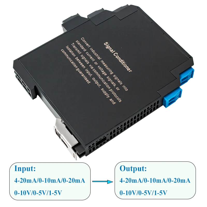 0-10v 0-5v do 4 izolowany nadajnik konwerter 4 20 ma analogowe wejście sygnał wyjściowy rozdzielacz