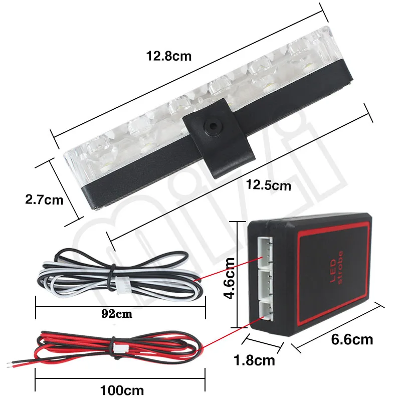 Fso แฟลช Flasher Auto ตำรวจ Light 2x 3ไฟสัญญาณ LED ตำรวจ Flasher ไฟตำรวจ Strobe Light Stroboscopes