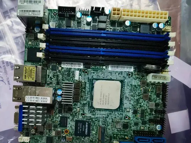 X10SDV-TLN4F Server Motherboard 90% New With D-1540 8 Core 16 Thread CPU, 2x10G & 2x1G Ethernet Ports IPMI Supported