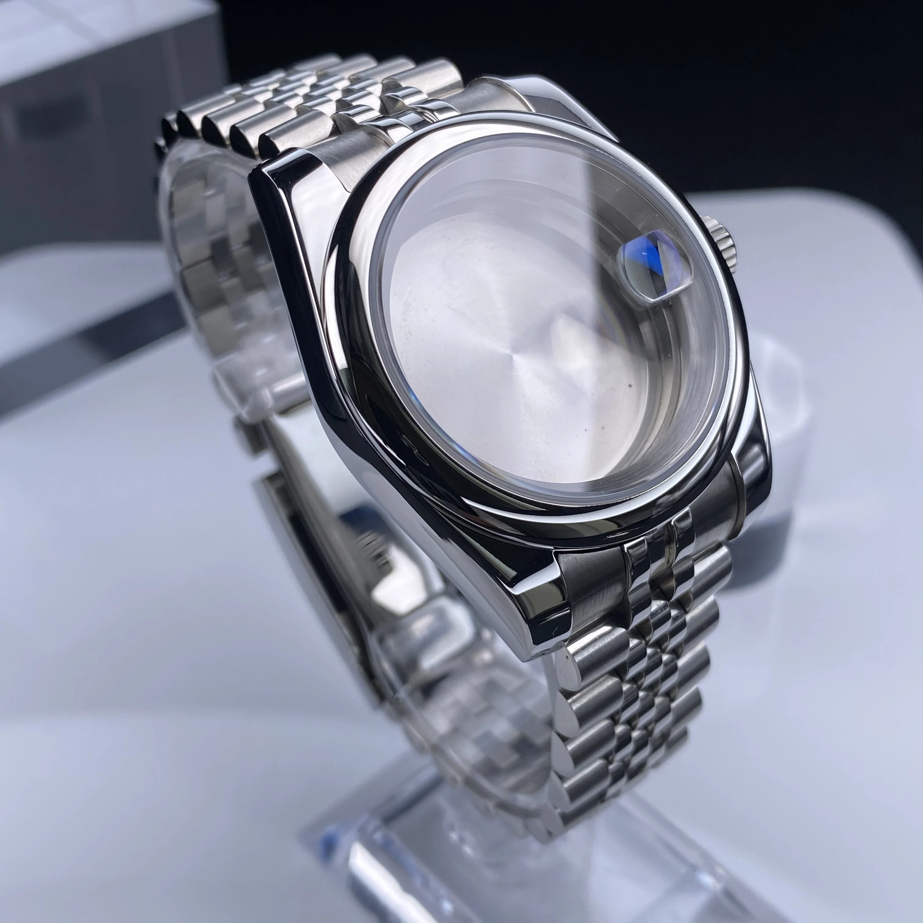 36 مللي متر/39 مللي متر NH35 ساعة حافظة عالية الجودة مقببة الشظية الفولاذ المقاوم للصدأ الياقوت الزجاج صالح nh34 nh35 nh36 حركة 28.5 مللي متر تاريخ الطلب