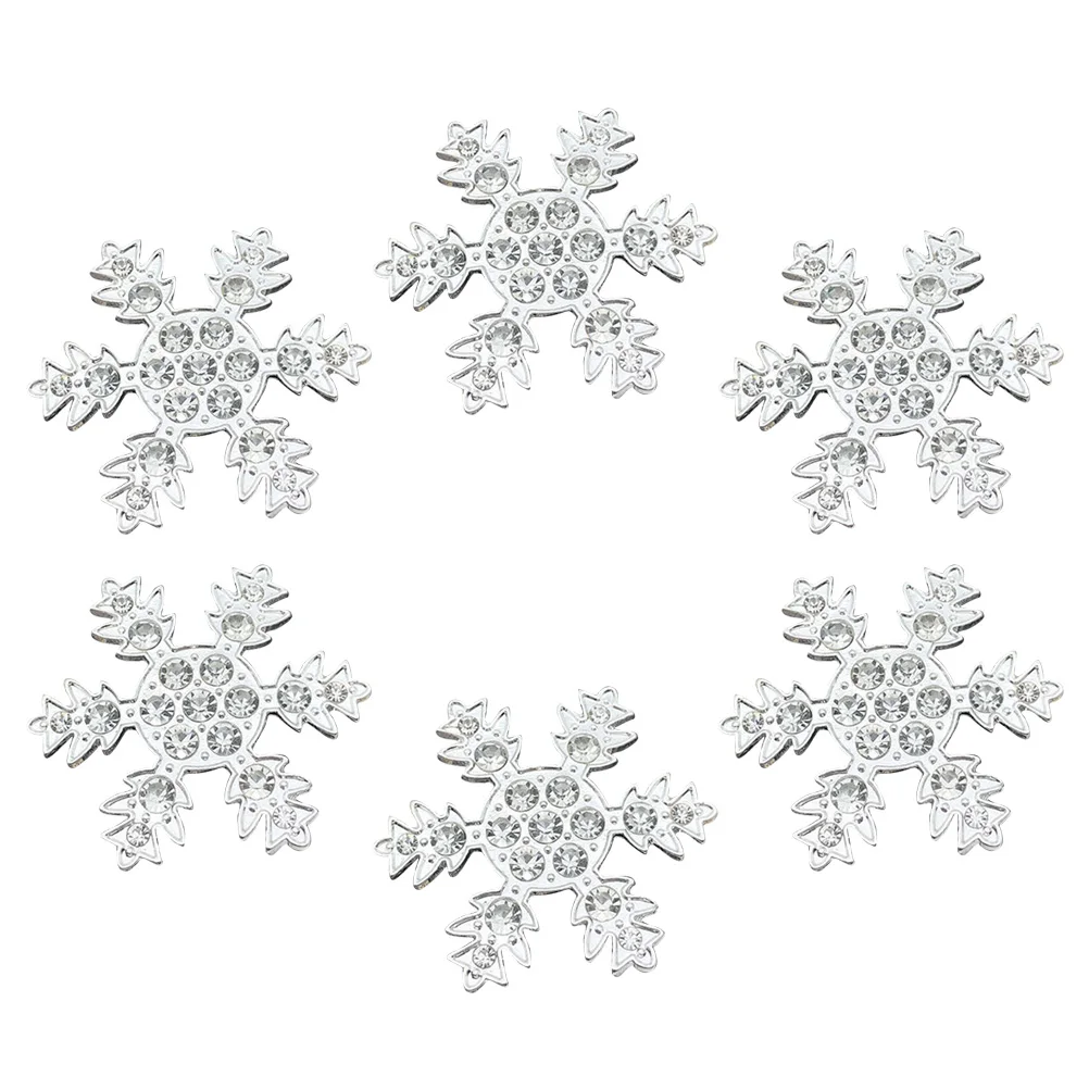 

6 Pcs Napkin Buckle Snowflake Napkins Ring for Christmas Holders Decorative Buckles