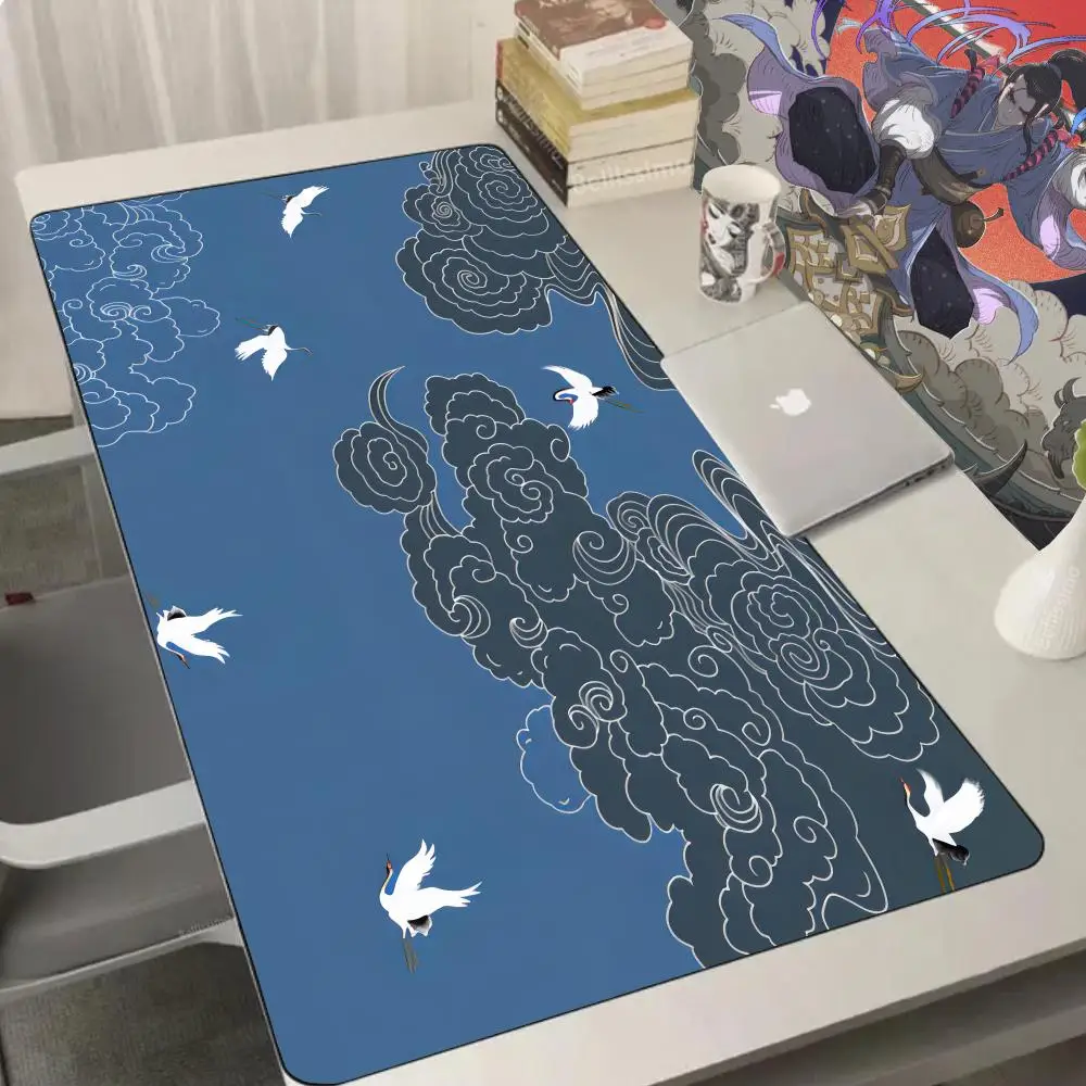 Birds and Cranes Hentai Mouse Pad Large thickened PC gamers Desk accessories High-end E-sports rubber Office gadgets mouse pad