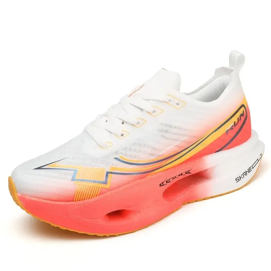 

Lightweight Carbon Plate Running Shoes Breathable Knitted Casual Shoes High-Elastic Cushioning Professional Marathon Sports Sho
