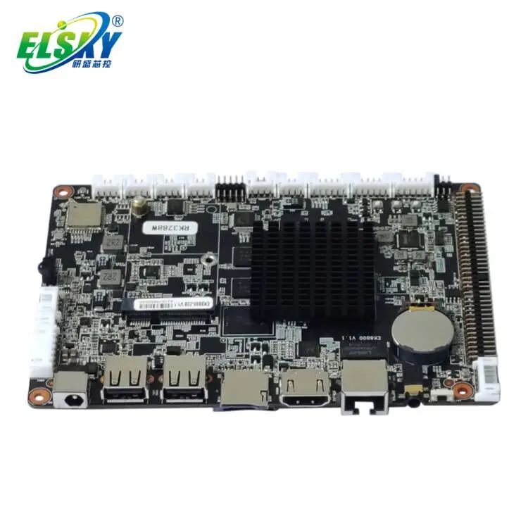 ELSKY EK8800 carte mère pour Android smart tv box support Rockchip RK3288 CPU 2G/4G/8G/16G RAM HD-MI LVDS EDP 6 * USB 2.0 4 * COM